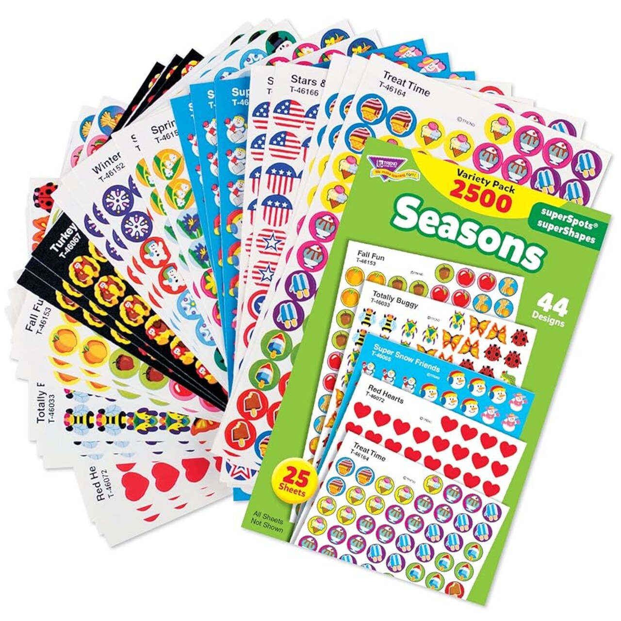 Seasons superSpots® & superShapes Stickers Variety Pack – 2500 Count Seasonal Reward Stickers